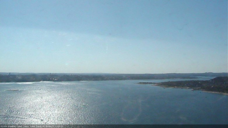 Lake Travis webcam, April 23, 2018 4:15 PM CT