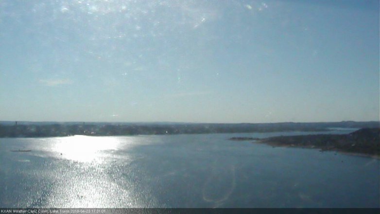 Lake Travis webcam, April 23, 2018 4:45 PM CT