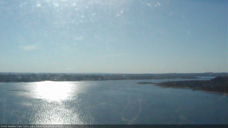 Lake Travis webcam, April 23, 2018 4:55 PM CT
