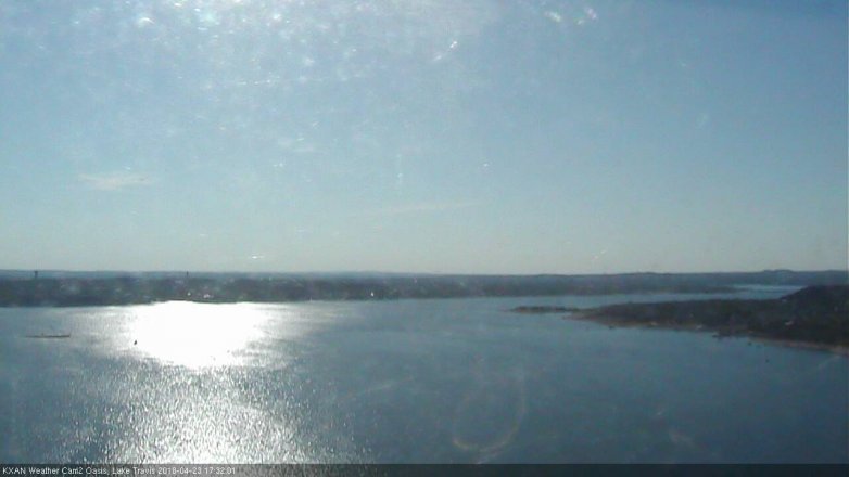 Lake Travis webcam, April 23, 2018 5:00 PM CT