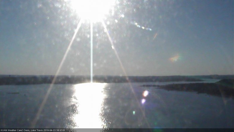 Lake Travis webcam, April 23, 2018 5:40 PM CT