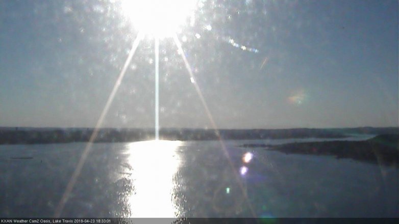 Lake Travis webcam, April 23, 2018 5:55 PM CT