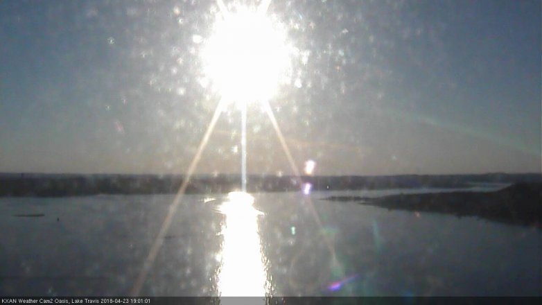 Lake Travis webcam, April 23, 2018 6:05 PM CT