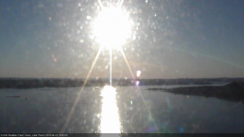Lake Travis webcam, April 23, 2018 6:35 PM CT