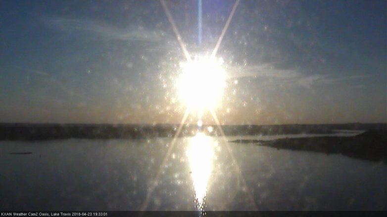 Lake Travis webcam, April 23, 2018 6:40 PM CT