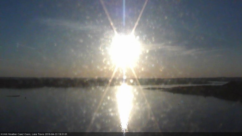 Lake Travis webcam, April 23, 2018 6:45 PM CT