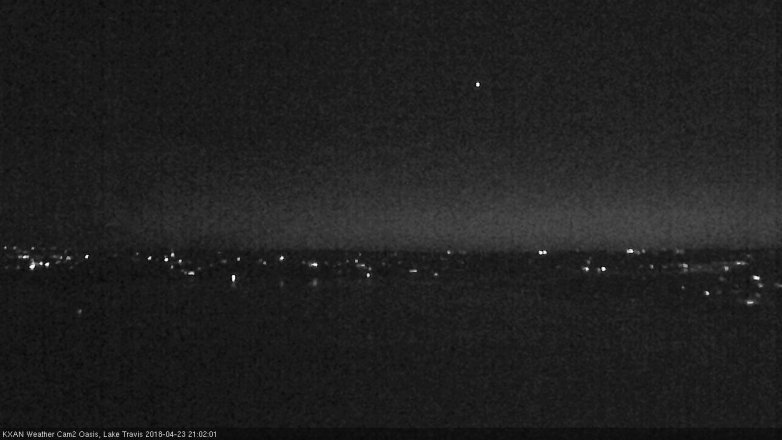 Lake Travis webcam, April 23, 2018 8:25 PM CT