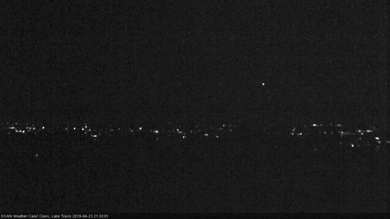 Lake Travis webcam, April 23, 2018 9:00 PM CT