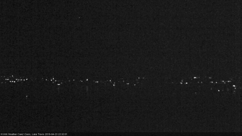 Lake Travis webcam, April 23, 2018 9:45 PM CT
