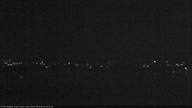 Lake Travis webcam, April 23, 2018 9:50 PM CT