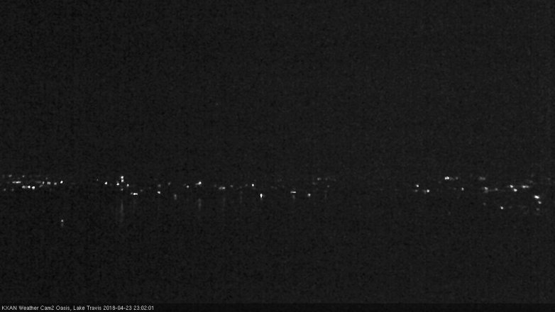 Lake Travis webcam, April 23, 2018 10:10 PM CT