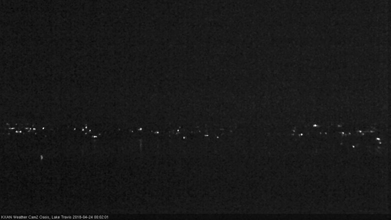 Lake Travis webcam, April 23, 2018 11:15 PM CT