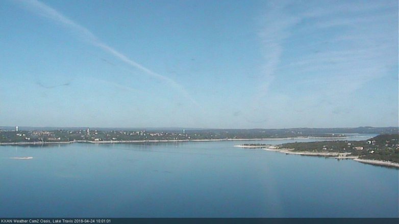 Lake Travis webcam, April 24, 2018 9:05 AM CT