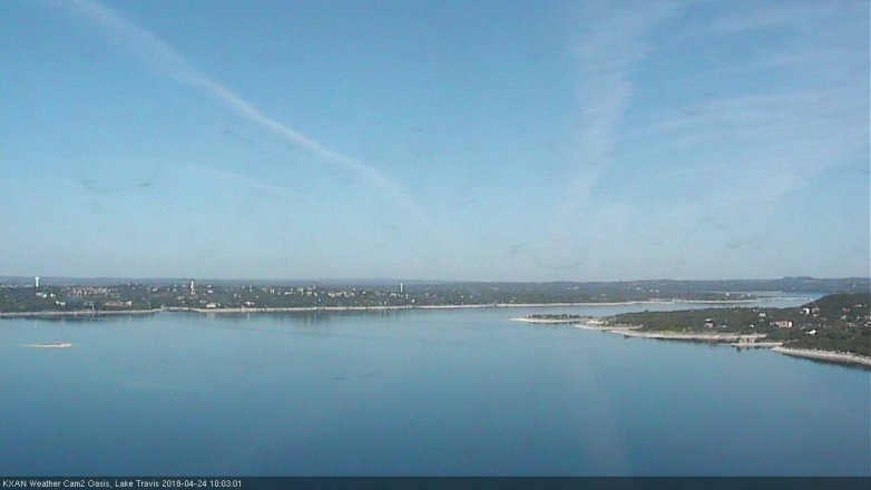 Lake Travis webcam, April 24, 2018 9:10 AM CT