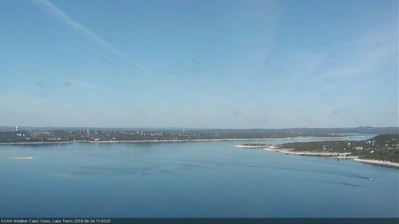 Lake Travis webcam, April 24, 2018 10:10 AM CT