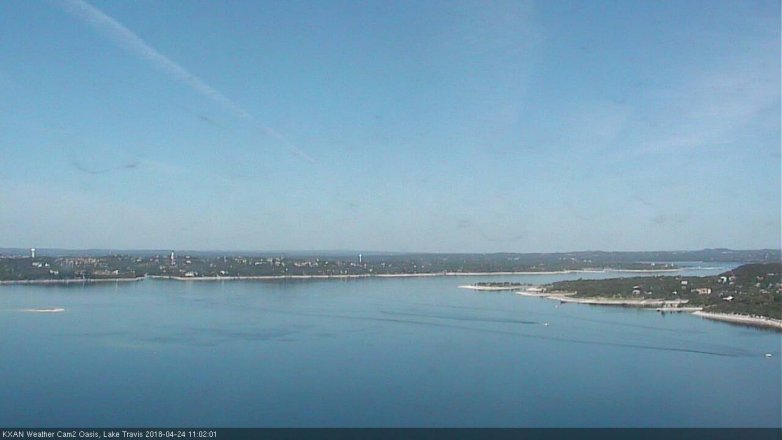Lake Travis webcam, April 24, 2018 10:25 AM CT