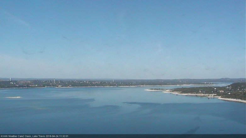 Lake Travis webcam, April 24, 2018 10:50 AM CT