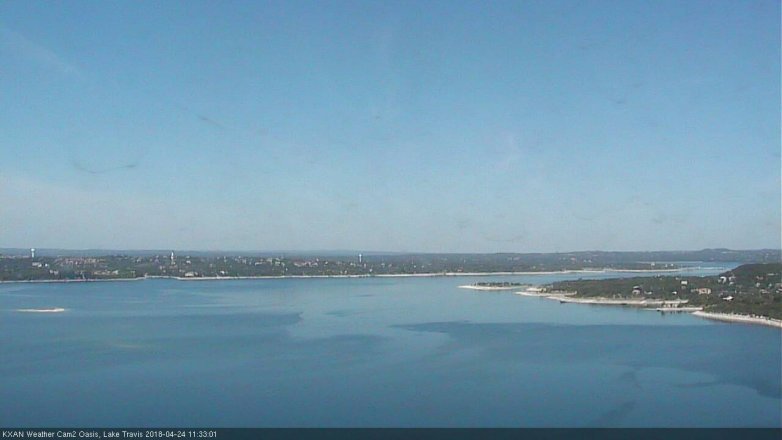 Lake Travis webcam, April 24, 2018 11:00 AM CT