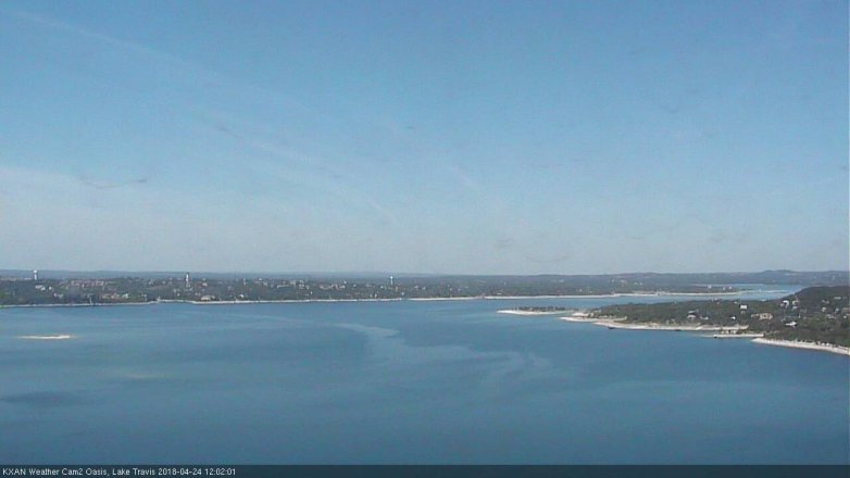 Lake Travis webcam, April 24, 2018 11:20 AM CT