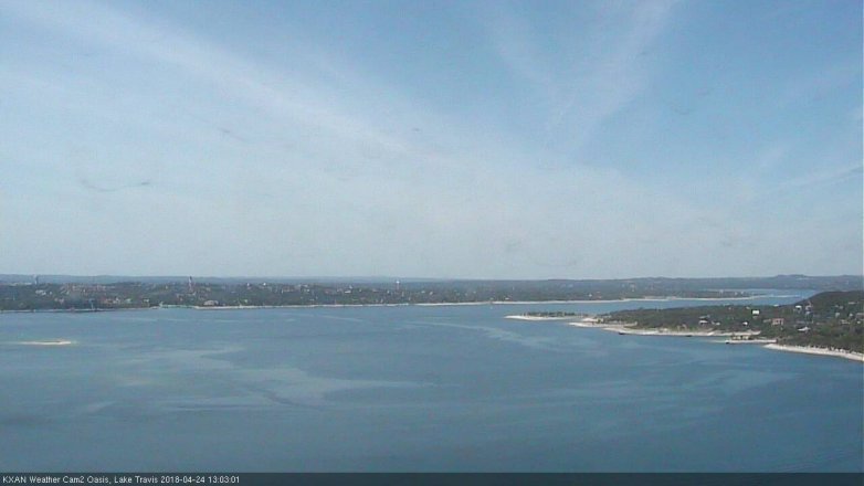 Lake Travis webcam, April 24, 2018 12:10 PM CT