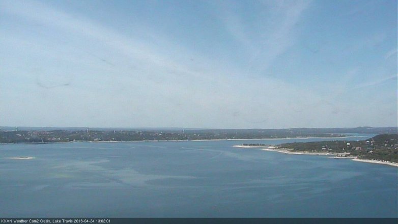 Lake Travis webcam, April 24, 2018 12:30 PM CT