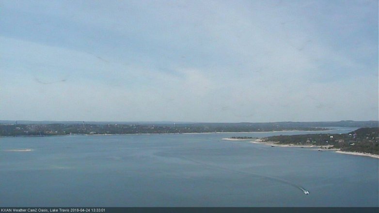 Lake Travis webcam, April 24, 2018 12:55 PM CT