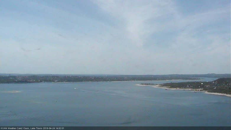 Lake Travis webcam, April 24, 2018 1:05 PM CT