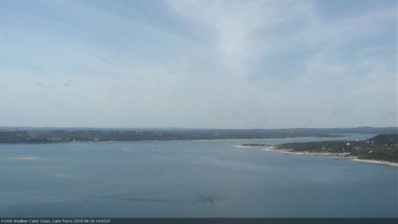 Lake Travis webcam, April 24, 2018 1:30 PM CT