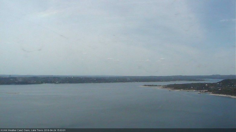 Lake Travis webcam, April 24, 2018 2:10 PM CT