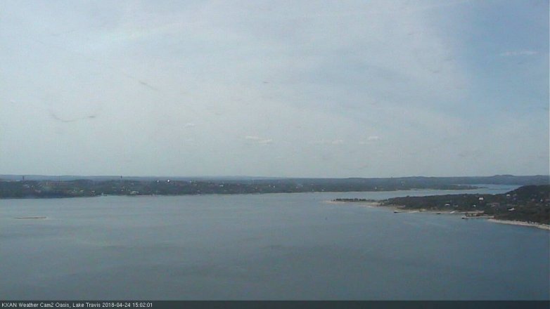 Lake Travis webcam, April 24, 2018 2:15 PM CT