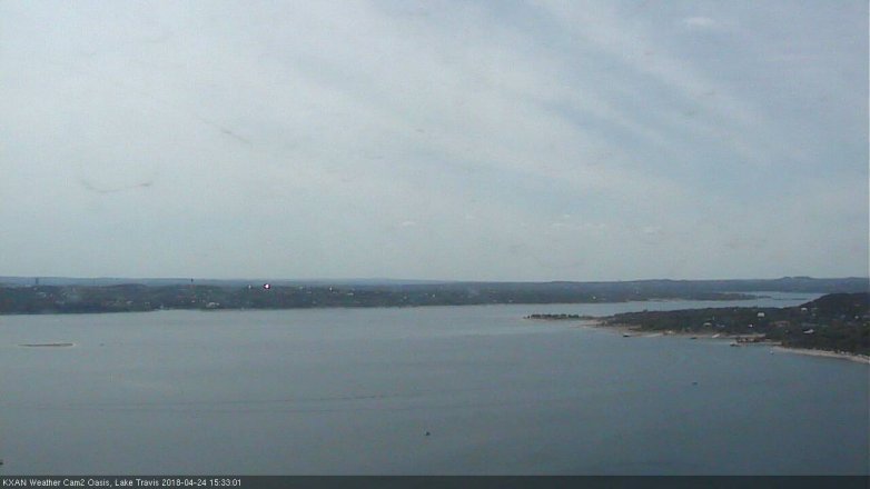 Lake Travis webcam, April 24, 2018 2:45 PM CT