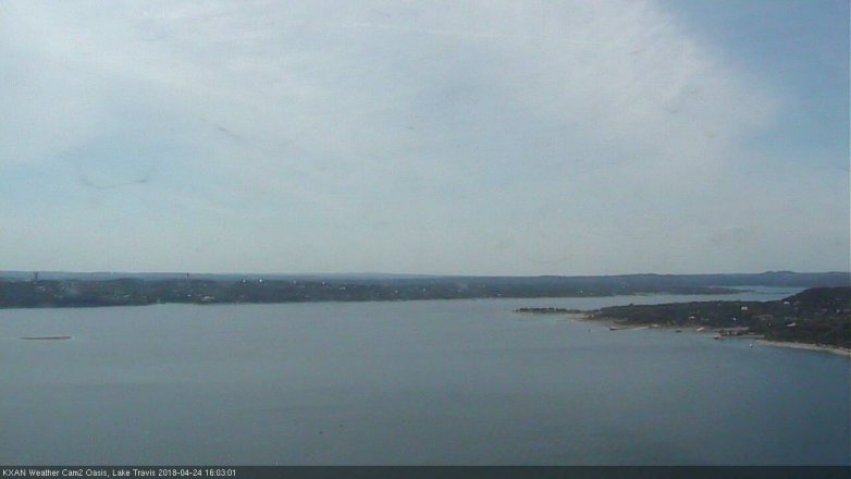 Lake Travis webcam, April 24, 2018 3:15 PM CT