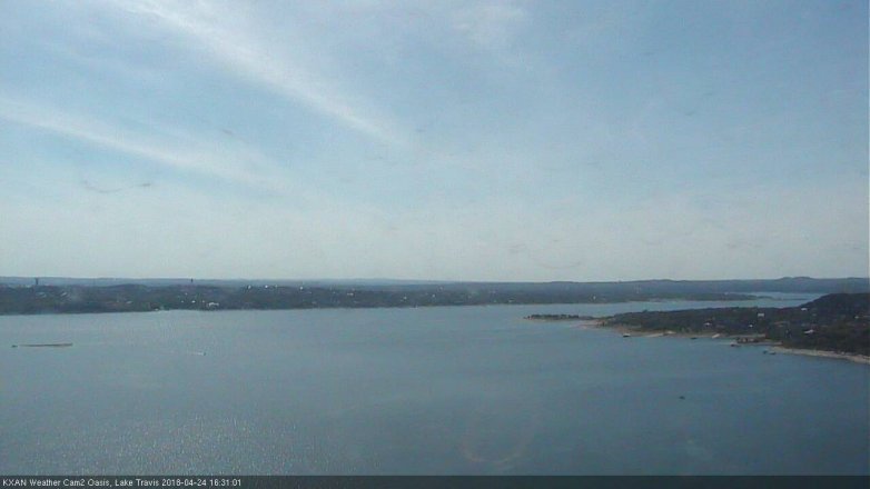 Lake Travis webcam, April 24, 2018 3:45 PM CT