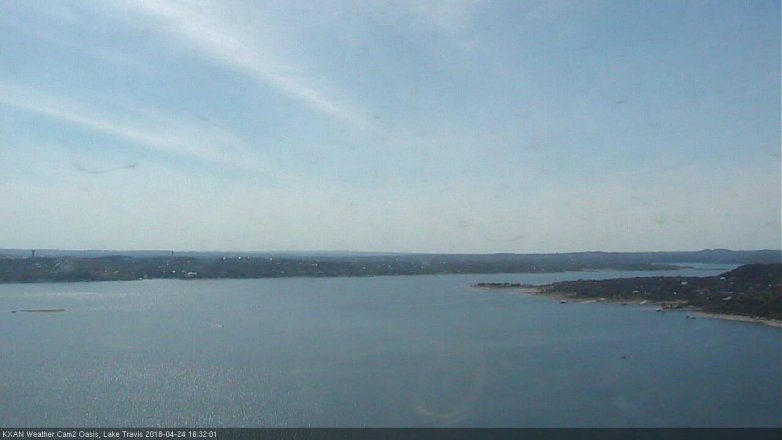 Lake Travis webcam, April 24, 2018 3:55 PM CT