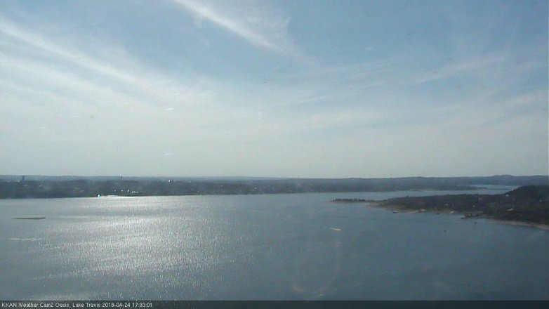 Lake Travis webcam, April 24, 2018 4:10 PM CT