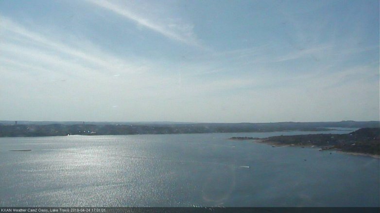 Lake Travis webcam, April 24, 2018 4:15 PM CT