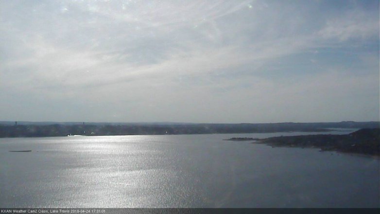 Lake Travis webcam, April 24, 2018 4:40 PM CT