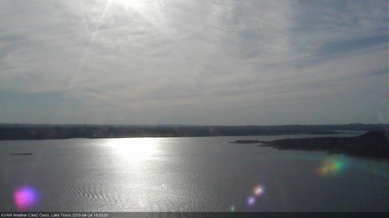 Lake Travis webcam, April 24, 2018 5:30 PM CT