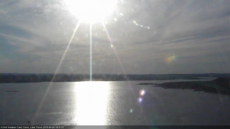 Lake Travis webcam, April 24, 2018 5:40 PM CT