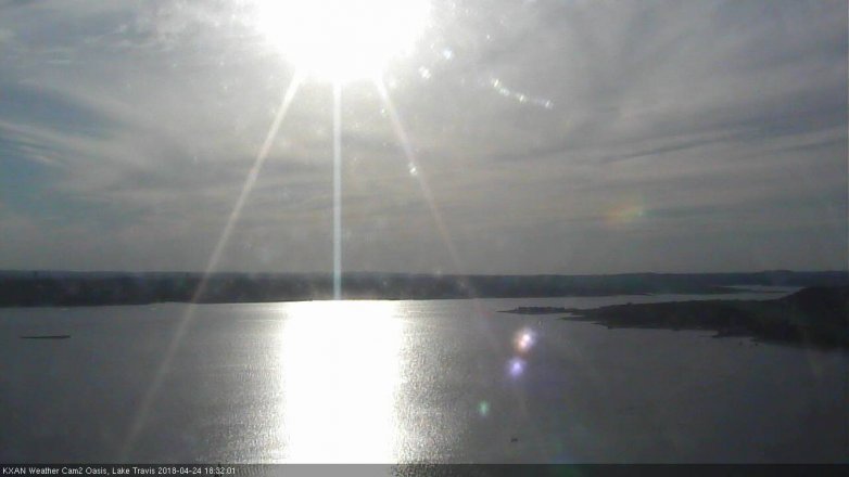 Lake Travis webcam, April 24, 2018 5:55 PM CT