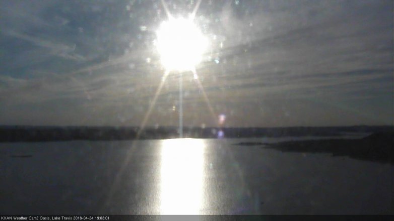 Lake Travis webcam, April 24, 2018 6:10 PM CT