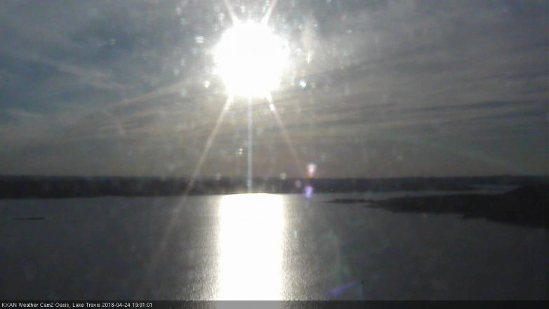 Lake Travis webcam, April 24, 2018 6:30 PM CT