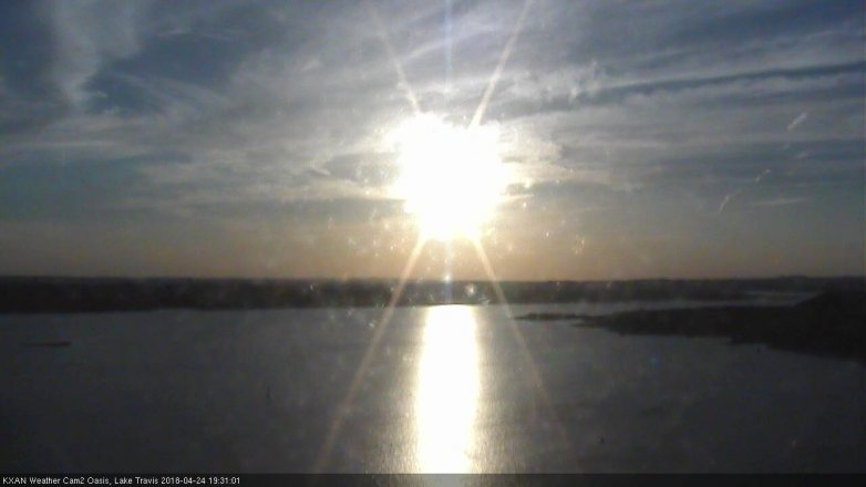 Lake Travis webcam, April 24, 2018 6:35 PM CT