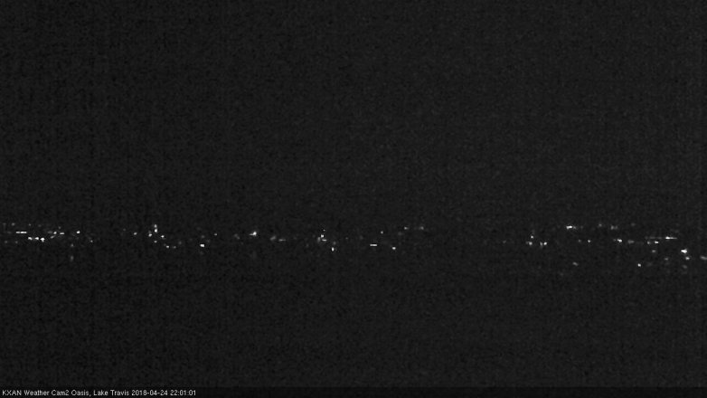 Lake Travis webcam, April 24, 2018 9:30 PM CT