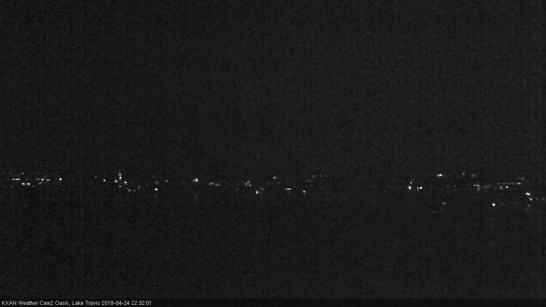 Lake Travis webcam, April 24, 2018 9:40 PM CT