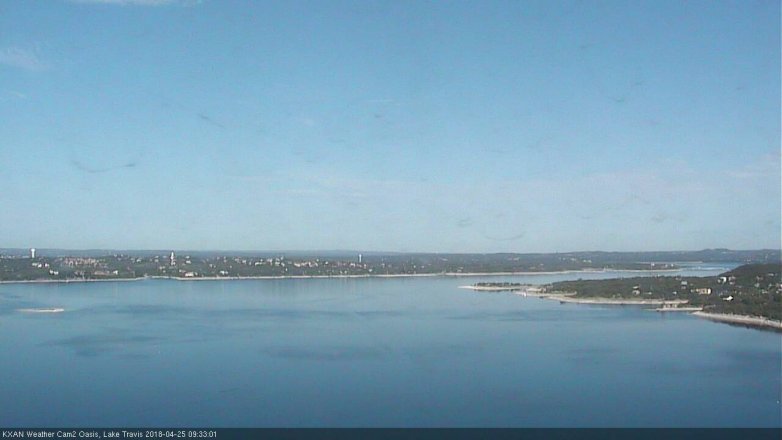 Lake Travis webcam, April 25, 2018 9:05 AM CT