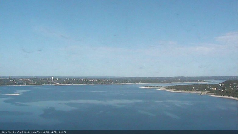 Lake Travis webcam, April 25, 2018 9:10 AM CT