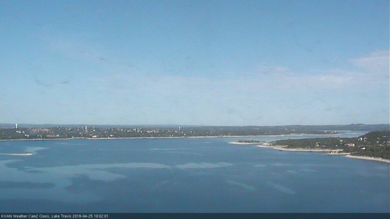 Lake Travis webcam, April 25, 2018 9:25 AM CT