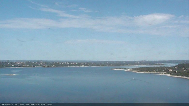 Lake Travis webcam, April 25, 2018 9:35 AM CT