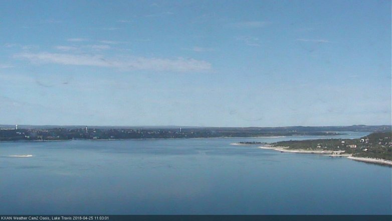 Lake Travis webcam, April 25, 2018 10:10 AM CT